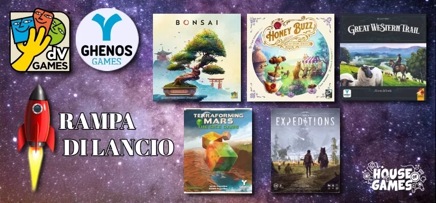 RAMPA DI LANCIO: I Nuovi Giochi Da Tavolo Targati Dv Games e Ghenos Games  (Ottobre-Dicembre 2023)+ Lucca Comics & Games 2023